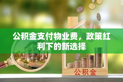 山南公积金支付物业费，政策红利下的新选择