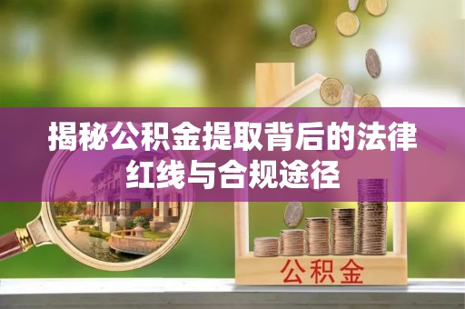 山南揭秘公积金提取背后的法律红线与合规途径