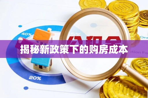 山南揭秘新政策下的购房成本